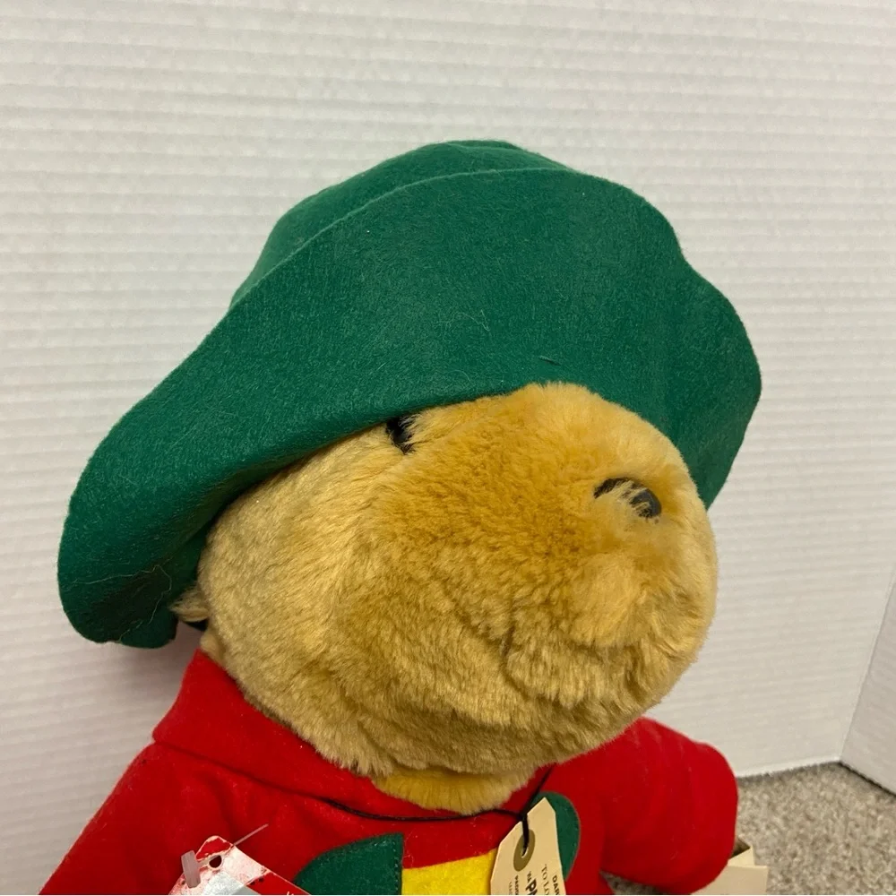 Vintage 1996 Sears Christmas Holiday Paddington Bear Plush, W/ Tag‎ & Ornament